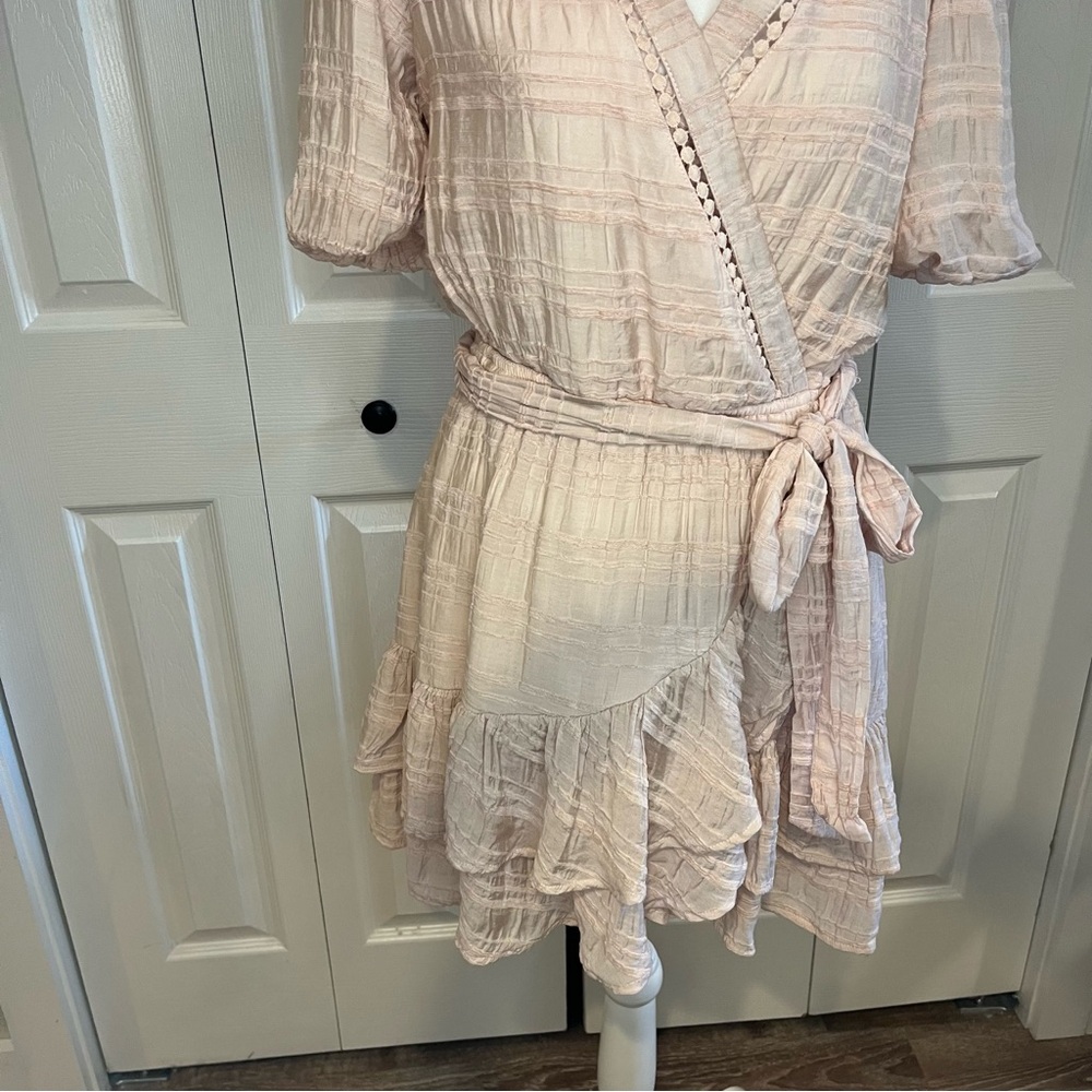 Love Colette dress, Chic Pink Wrap Dress, Size S - Picture 4 of 11